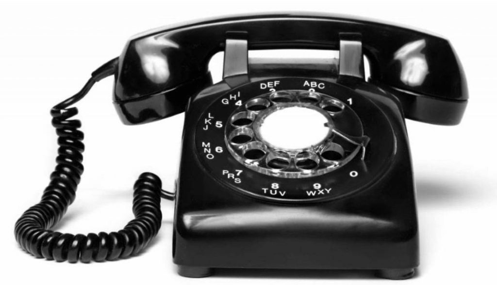 classic black telephone