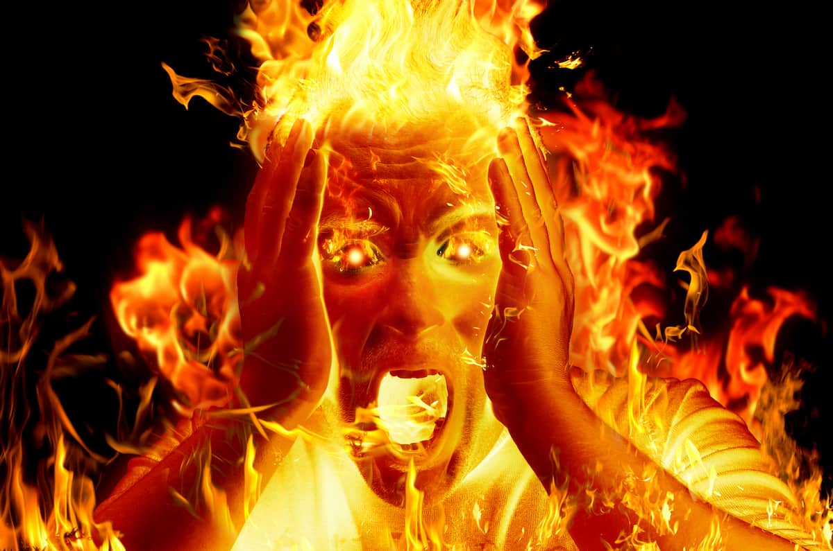 Man With The Flaming Head