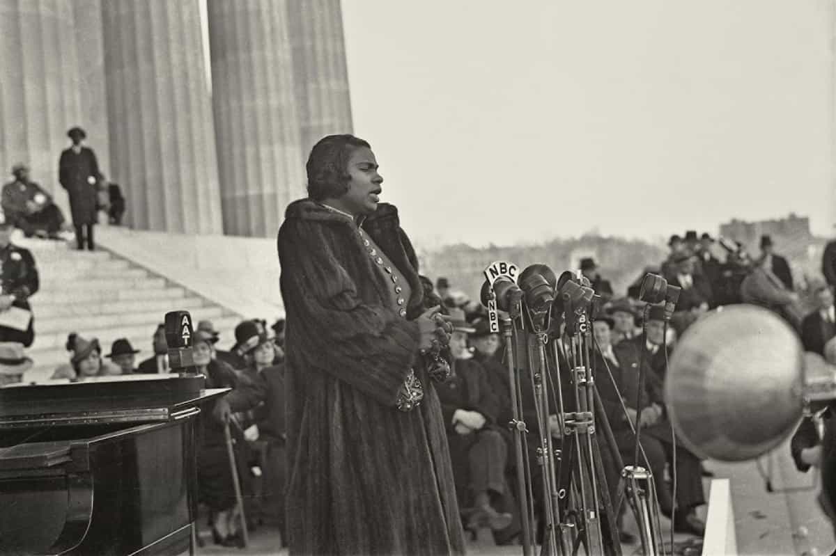 Marian Anderson, the Philadelphia singer and civil rights