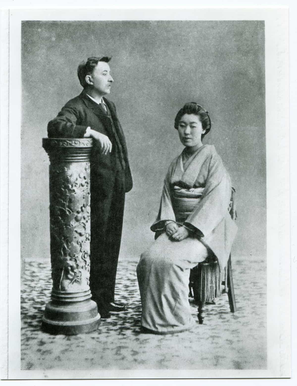 Lafcadio Hearn with Setsu