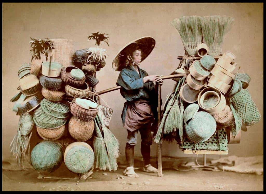 Japanese Basket Merchant Meiji