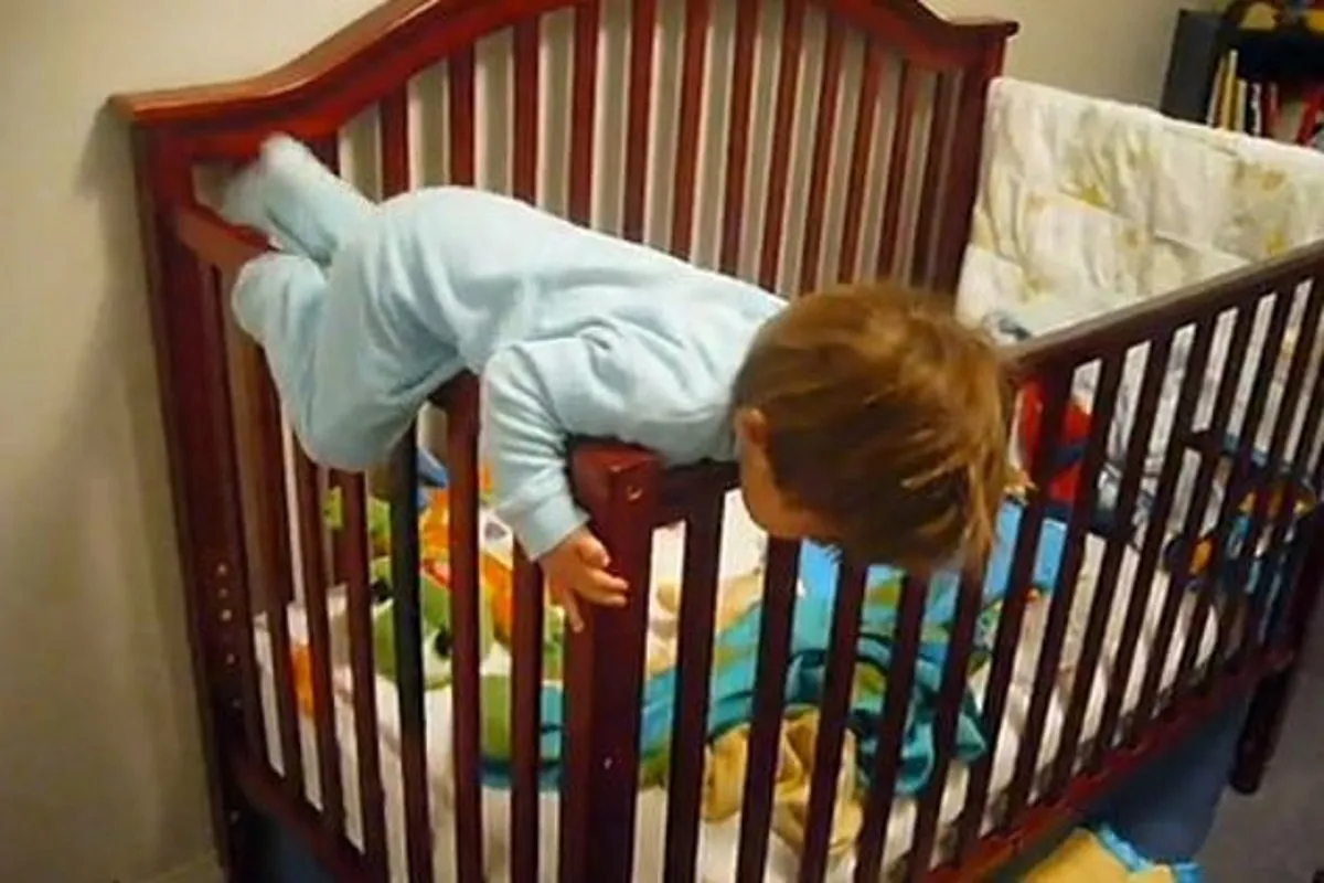 Caucasian baby escaping the crib - Land Of The Rising Son