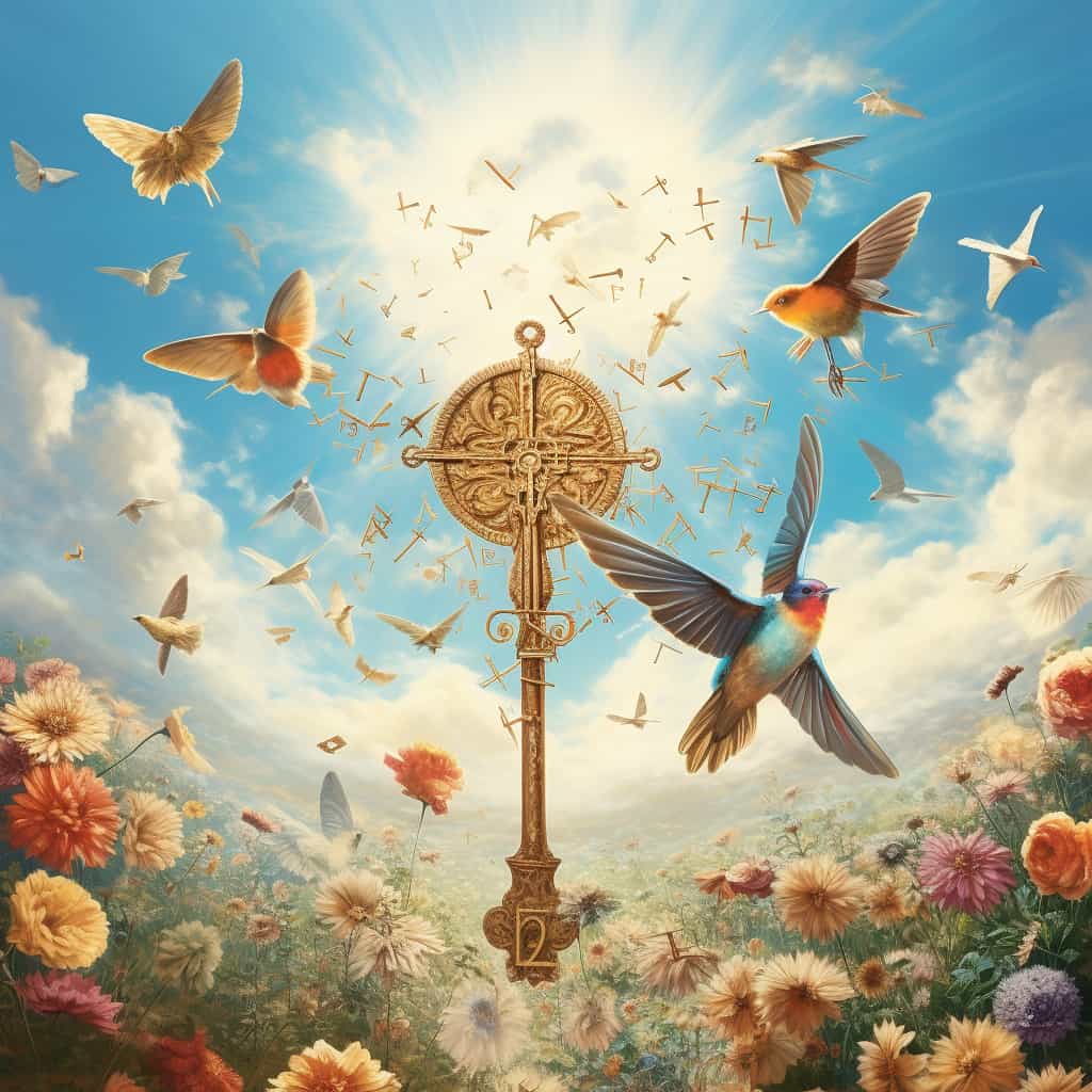 cybersensei__One_large_brass_key_floating