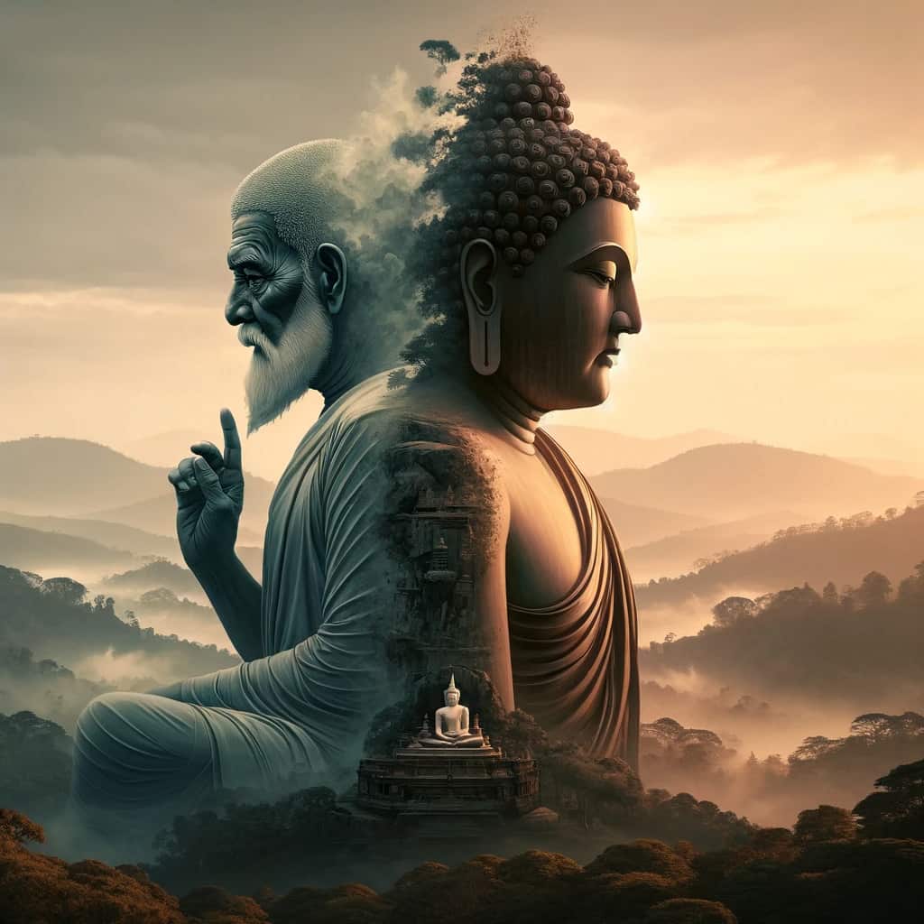 Buddha and disciple