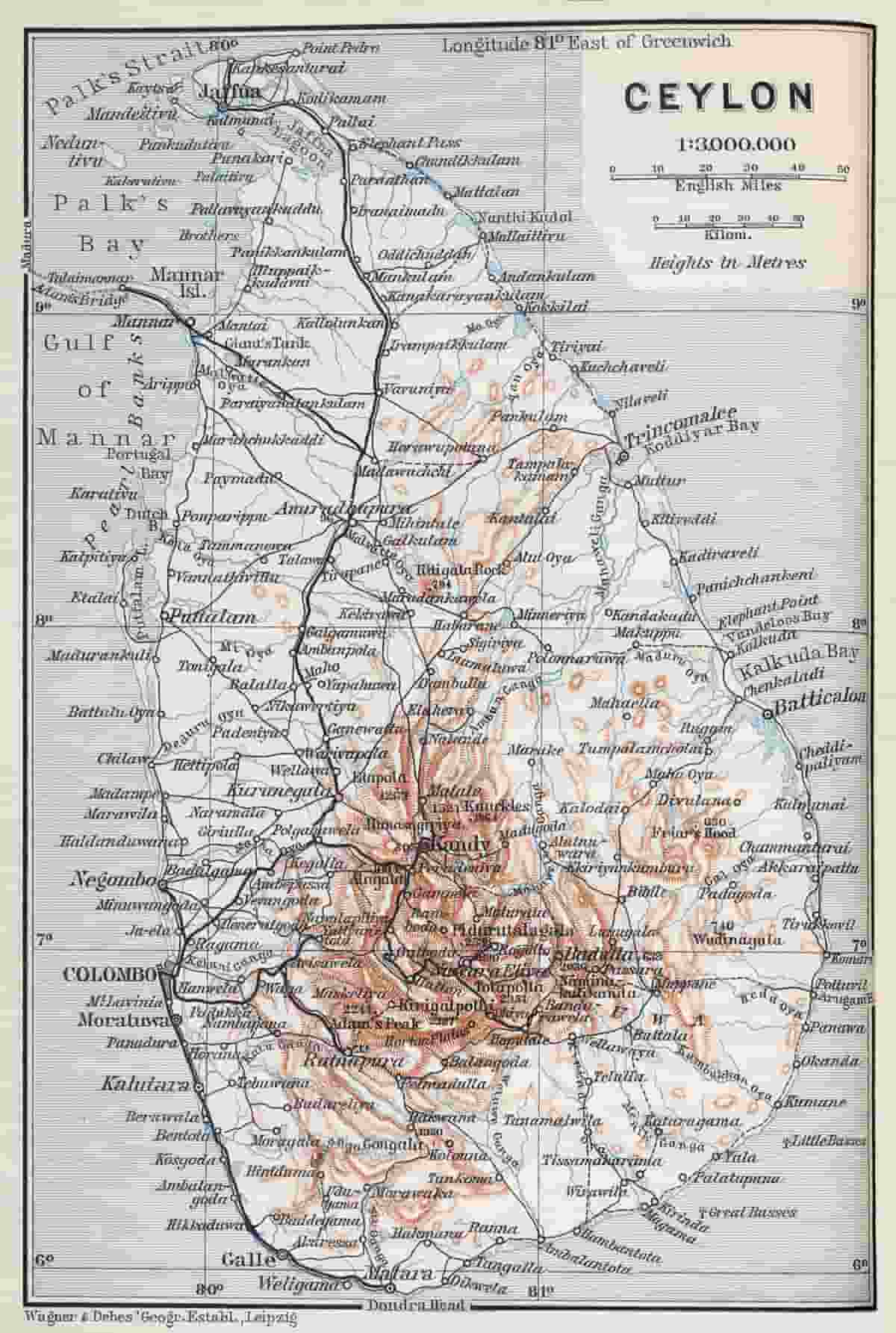 Ceylon Map 