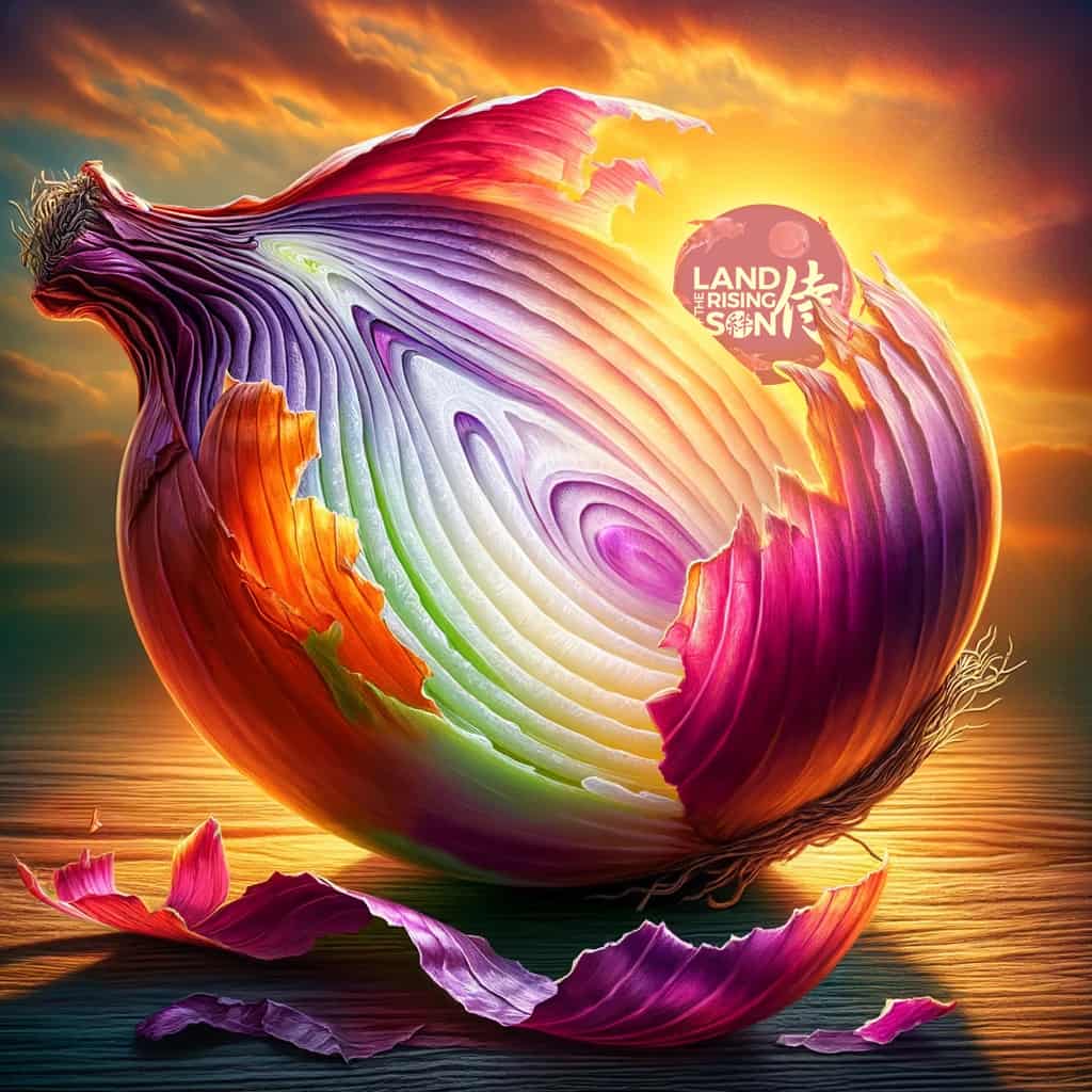 Onion layers w Land Of The Rising Son Logo