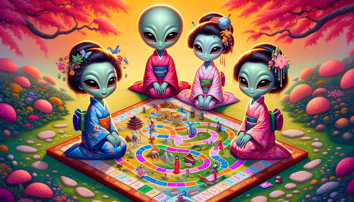 Girls play the game of life