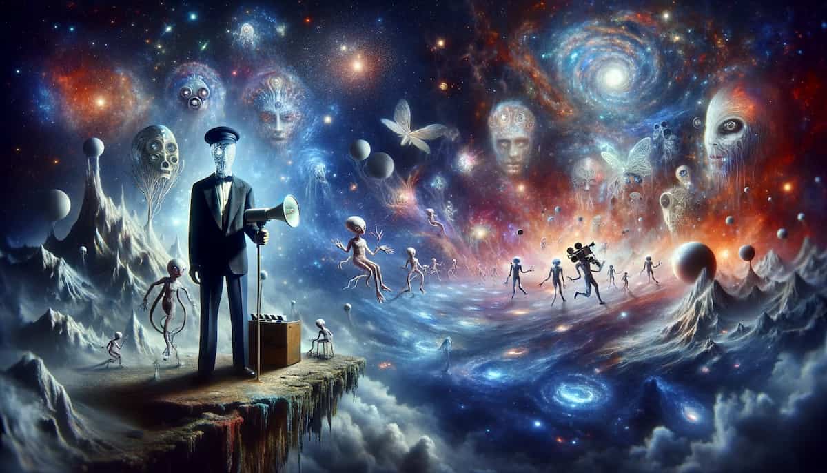 Weird cosmic scene