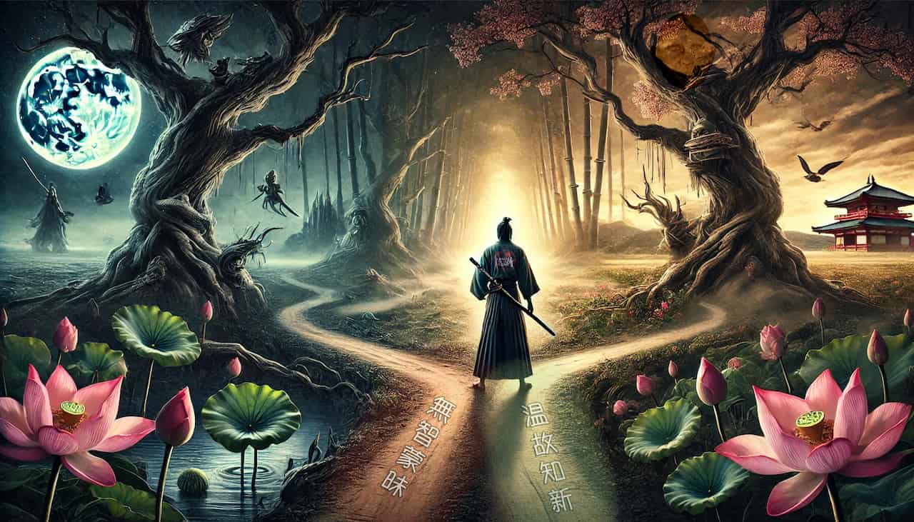 Samurai at the fork in the road