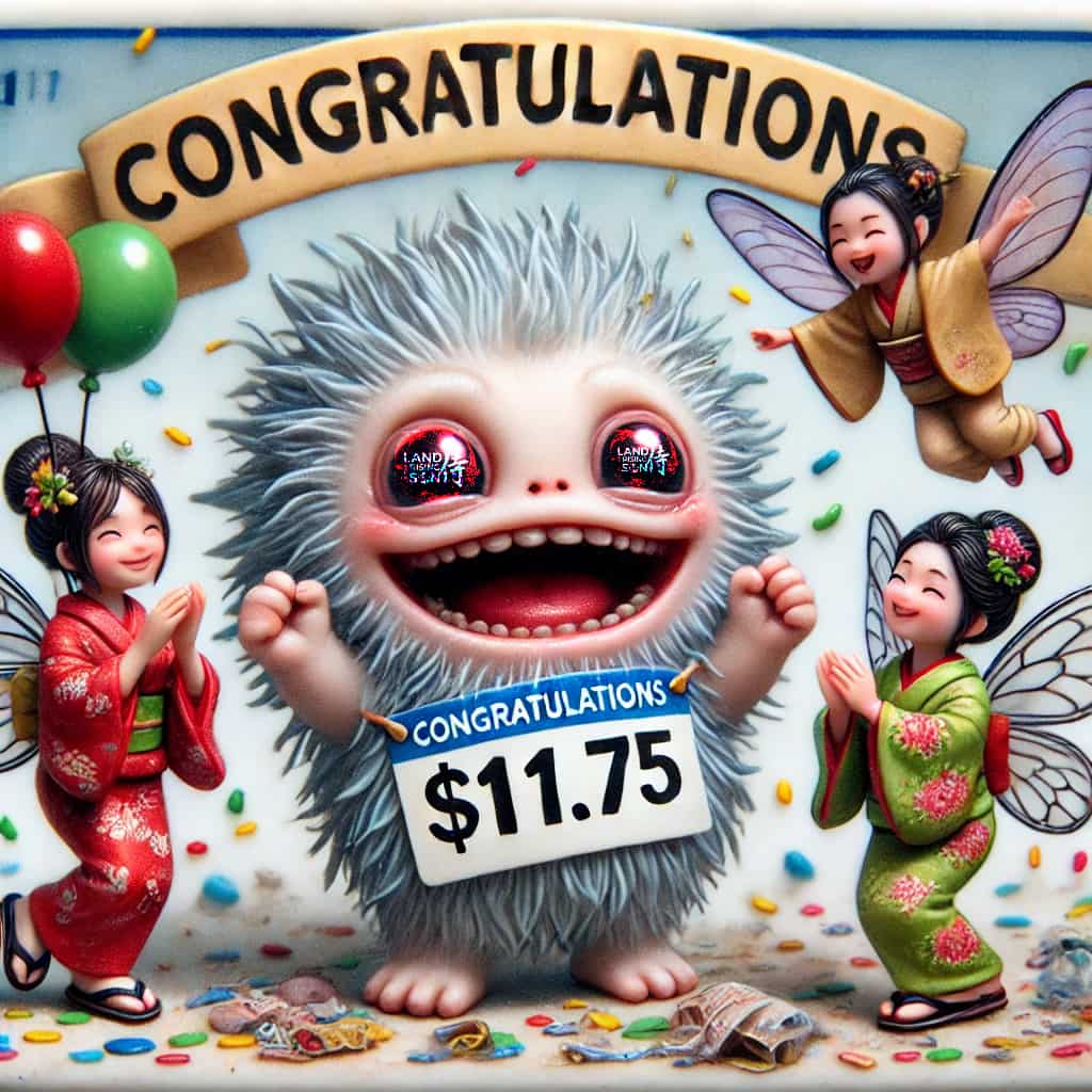 $11.75 congratulations