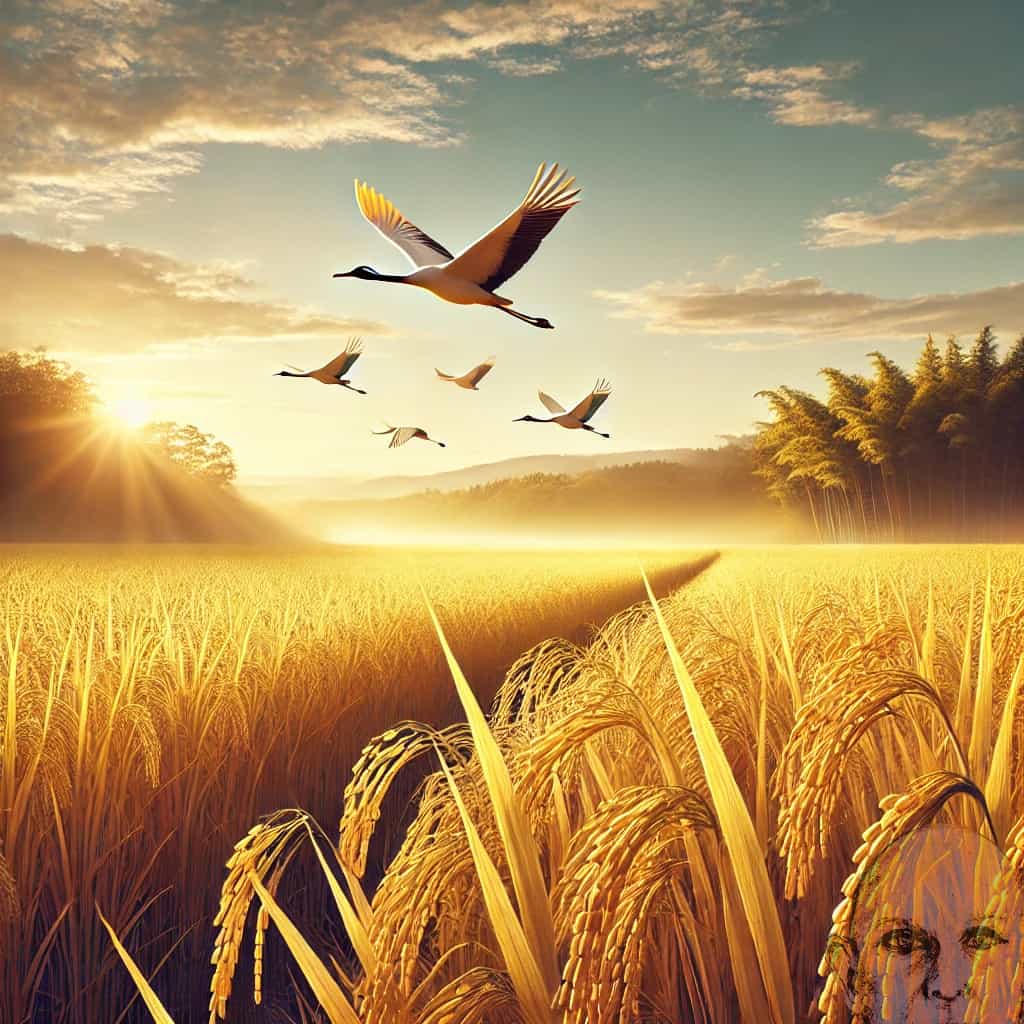 Serene rice fields