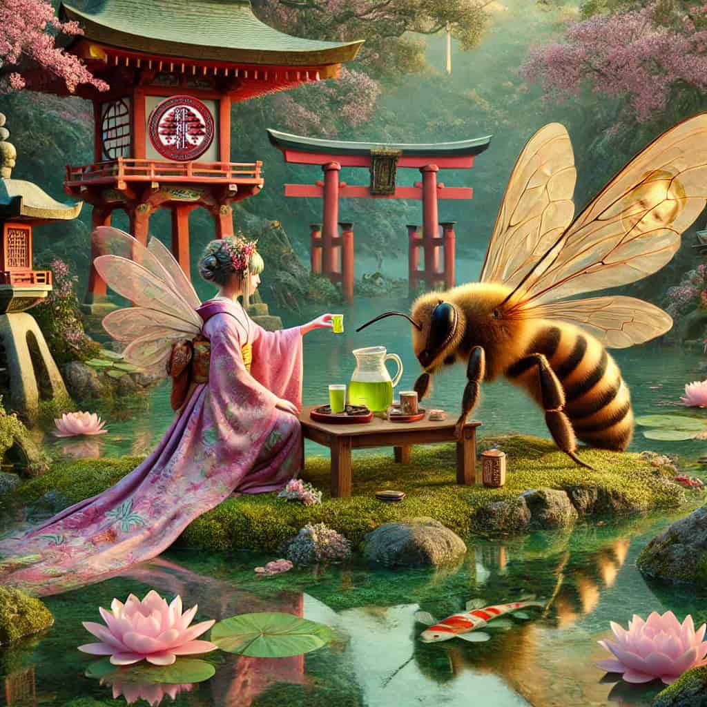 Honey Bee in Bonnet Queen and Seity