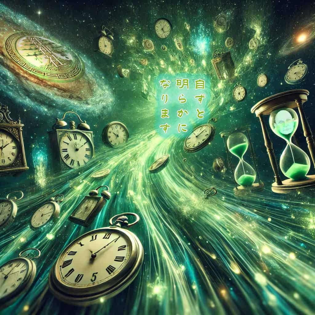 time flowing through the cosmos