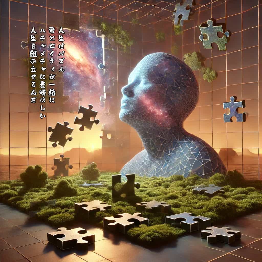 celestial sky is a jigsaw puzzle concerning human existence
